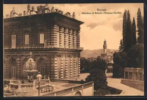 AK Firenze, Giardino di Boboli e Palazzo Vecchio