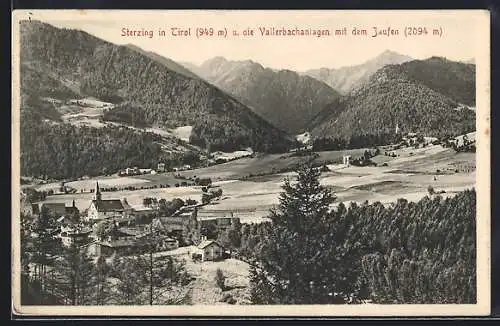 AK Sterzing in Tirol, Vallerbachanlagen mit dem Jaufen