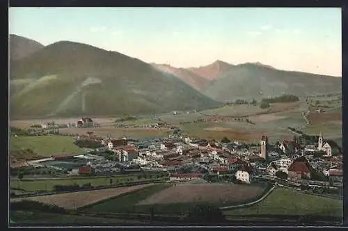 AK Sterzing, Ortsansicht mit Berglandschaft
