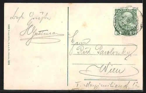 AK Raibl, Raiblersee, Insel und Bergpanorama