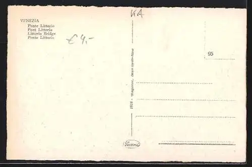 AK Venezia, Ponte Littorio
