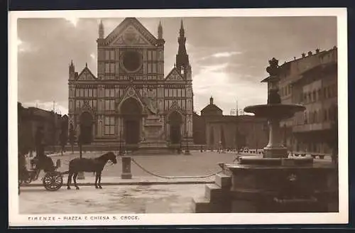 AK Firenze, Piazza e Chiesa S. Croce