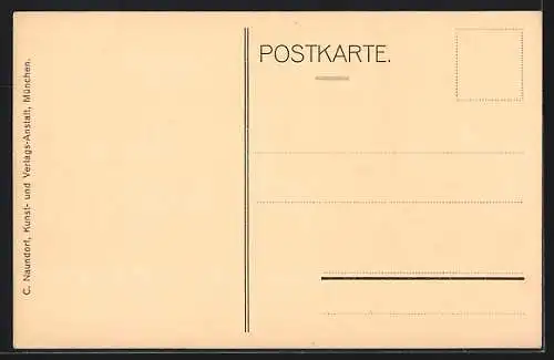 Künstler-AK Suhl, Verein ehemaliger Schüler der Königlichen Kaiser Wilhelm Oberrealschule, Ortspartie mit Bergpanorama