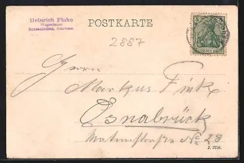 AK Oberhammelwarden, C. Schumachers Gasthof, Ortsansicht