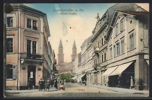 AK Ludwigshafen a. Rh., Blick in die Wrede-Strasse
