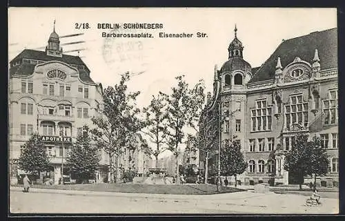 AK Berlin-Schöneberg, Apotheke, Barbarossaplatz, Eisenacher Strasse