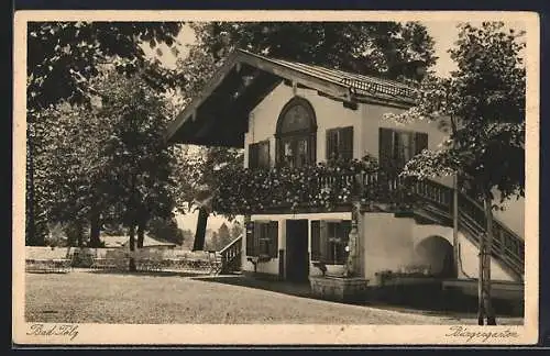AK Bad Tölz, Gasthof Bürgergarten mit Park