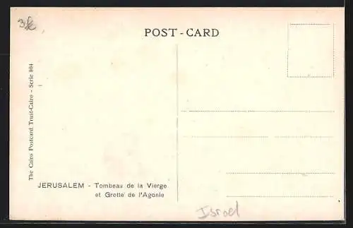 AK Jerusalem, Tomb of the Virgin and Grotte of the Agony