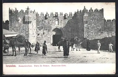 AK Jerusalem, Damaskustor / Porte de Damas