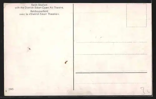 AK Berlin, Reichssportfeld mit Dietrich-Eckart-Freilichtbühne