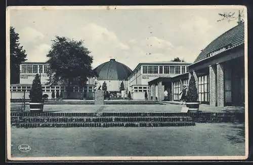 AK Dresden, Ausstellung Jahresschau Deutscher Arbeit, Teilansicht mit Planetarium