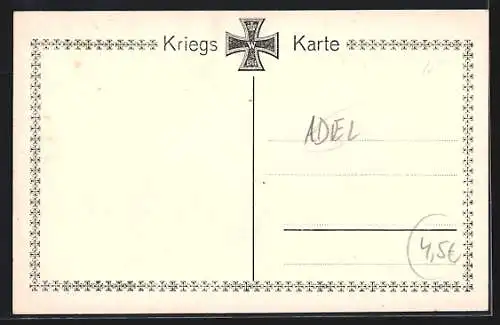 AK Unser Kronprinz vor seinem Hauptquartier