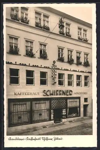 AK Zittau, Cafe Konditorei Schiffner, Bautzner Strasse 9