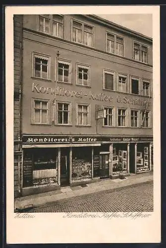 AK Zittau, Konditorei-Cafe Schiffner, Bautznerstrasse 9