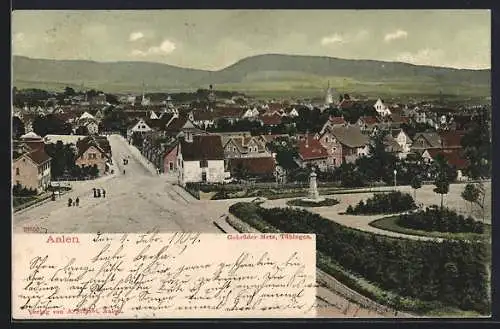 AK Aalen, Ortsansicht gegen die Berge