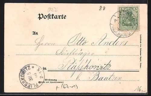 AK Zittau, Oberlausitzer Gewerbe- und Industrieausstellung 1902, Einfamilienhaus