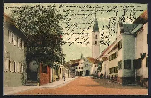 AK Mering, Blick in die Kirchstrasse