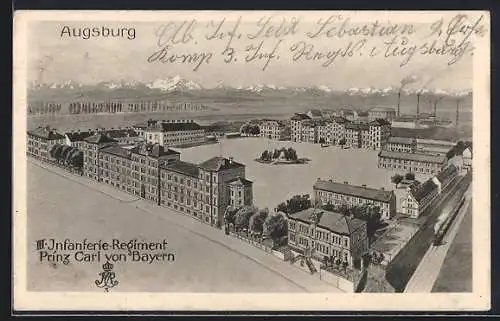 AK Augsburg, III. Infanterie-Regiment Prinz Carl von bayern
