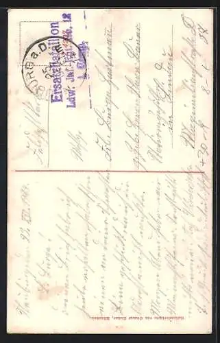 AK Neuburg / Donau, Kaserne I., Schlosskaserne, Gruss vom K.B. 15. Infanterie-Regiment