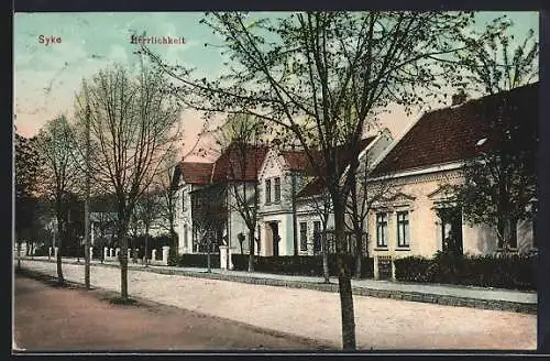 AK Syke, Herrlichkeit, Strassenpartie mit Wohnhäusern