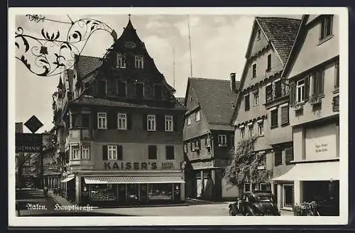 AK Aalen, Geschäft Kaiser`s in der Hauptstrasse