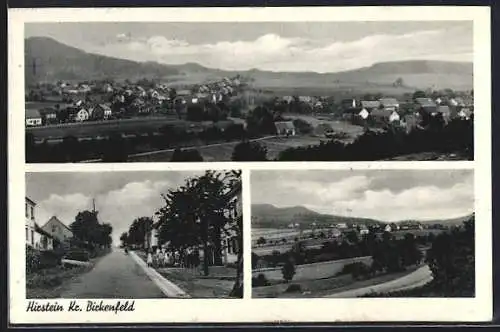 AK Hirstein, Ortsansicht, Strassenpartie