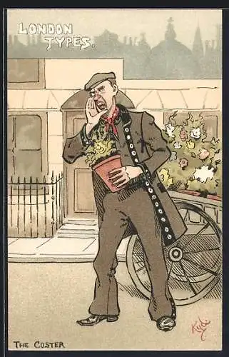 Künstler-AK London, The Coster