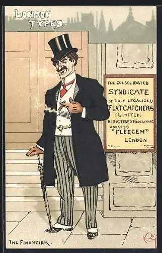 Künstler-AK London, The Financier