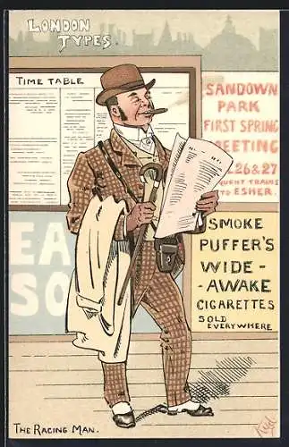 Künstler-AK London, The Racing Man