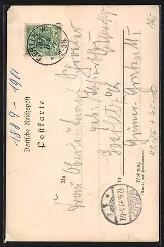 Lithographie Berlin, Boxer öffnet eine Flasche Sekt