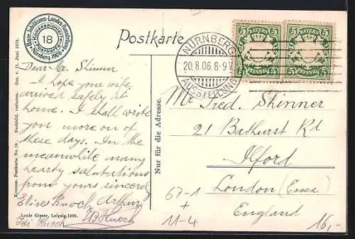 AK Nürnberg, Bayerische Jubiläums-Landes-Ausstellung 1906, Maffei`s Riesenlokomotive