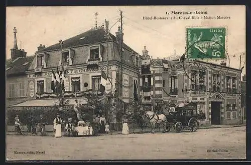 AK Moret-sur-Loing, Hotel-Restaurant du Cheval Noir, Maison Marcère