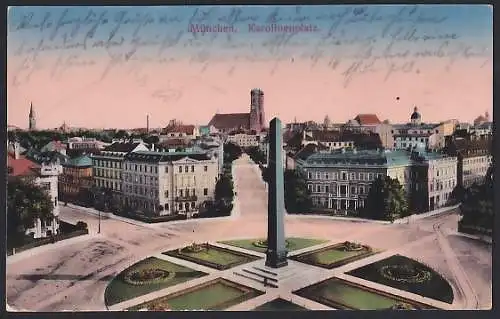 AK München, Partie am Karolinenplatz