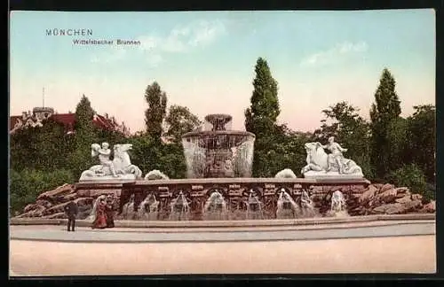 AK München, Wittelsbacher Brunnen
