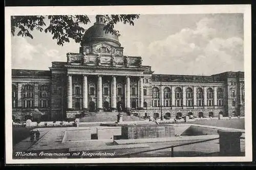 AK München, Armeemuseum mit Kriegerdenkmal