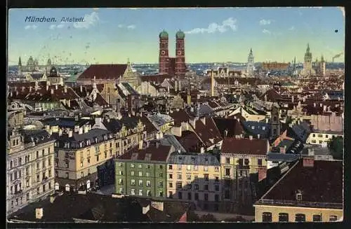 AK München, Altstadt mit Kirche