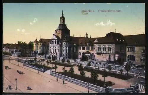 AK München, Blick zum Nationalmuseum