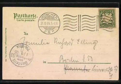 AK München, Totalansicht vom Maximilianeum