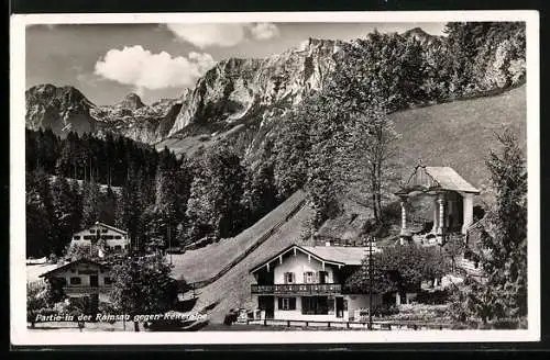 AK Ramsau / Berchtesgaden, Partie in der Ramsau gegen die Reiteralpe