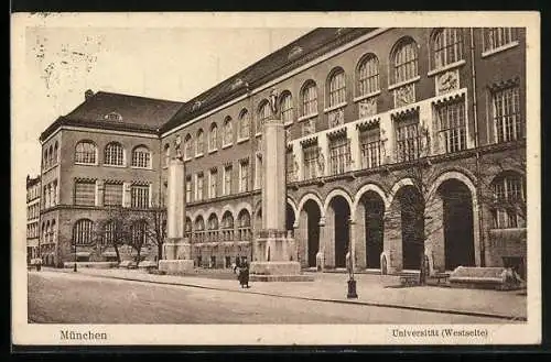 AK München, Westseite der Universität
