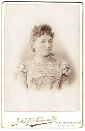 Fotografie Adolf Schmidt, Halberstadt, Spiegelstrasse 161, Porträt einer Dame