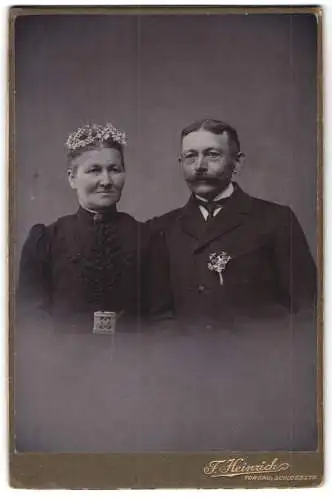 Fotografie F. Heinrich, Torgau, Schlossstrasse 13, Porträt eines Paares