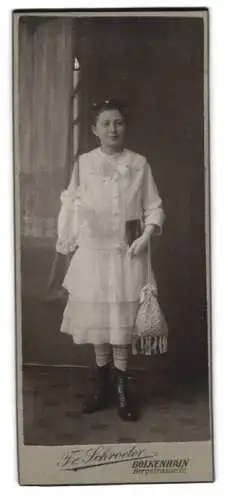 Fotografie Fr. Schroeter, Bolkenhain, Bergstrasse 20, Mädchen im Kommunionskleid