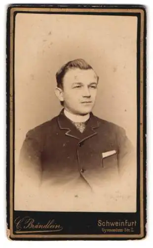 Fotografie C. Brändlein, Schweinfurt, Gymnasium-Str. 2, Porträt eines jungen Mannes