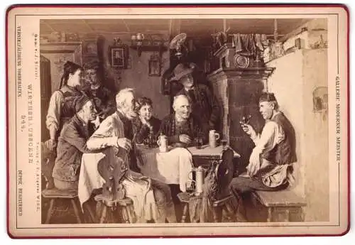 Fotografie V. Angerer, Wien, Gemälde: Wirtshausscene, nach J. Kinzel