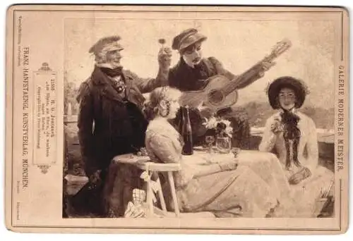 Fotografie Franz Hanfstaengl, München, Gemälde: Am Rhein am Rhein, da wachsen unsre Reben, nach H.G. Jentzsch