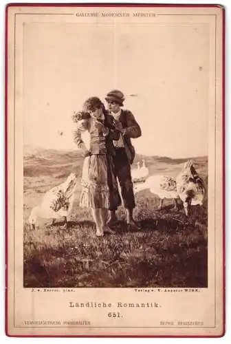 Fotografie V. Angerer, Wien, Gemälde: Ländliche Romantik, nach J. v. Berres