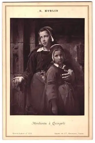 Fotografie Coupil et Cie., Paris, Gemälde: Mendiantes a Quimperle, zwei Bettlerinnen in traditioneller Kleidung