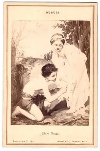 Fotografie Goupil et Cie., Paris, Gemälde: Chloe blesse, nach Dupuis