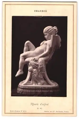 Fotografie Goupil et Cie., Paris, Statue: Revierie d`enfant, nach Chabrie